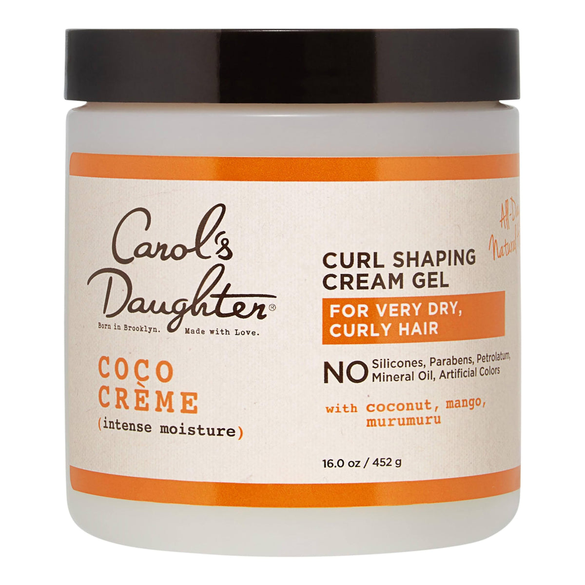 Carol’S Daughter Coco Creme Curl Shaping Cream Gel, Coconut Oil & Milk, 16 Oz, Silicone & Paraben Free