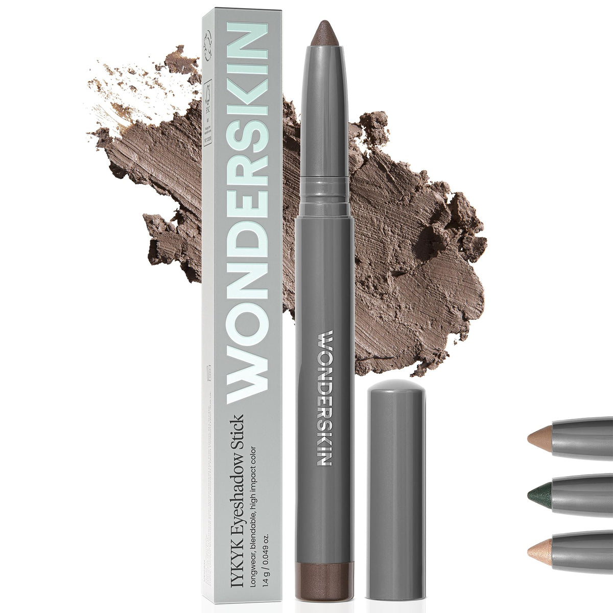 Wonderskin Iykyk Ash Eyeshadow Stick - Waterproof, Longwear Shimmer With Sharpener, 1 Count