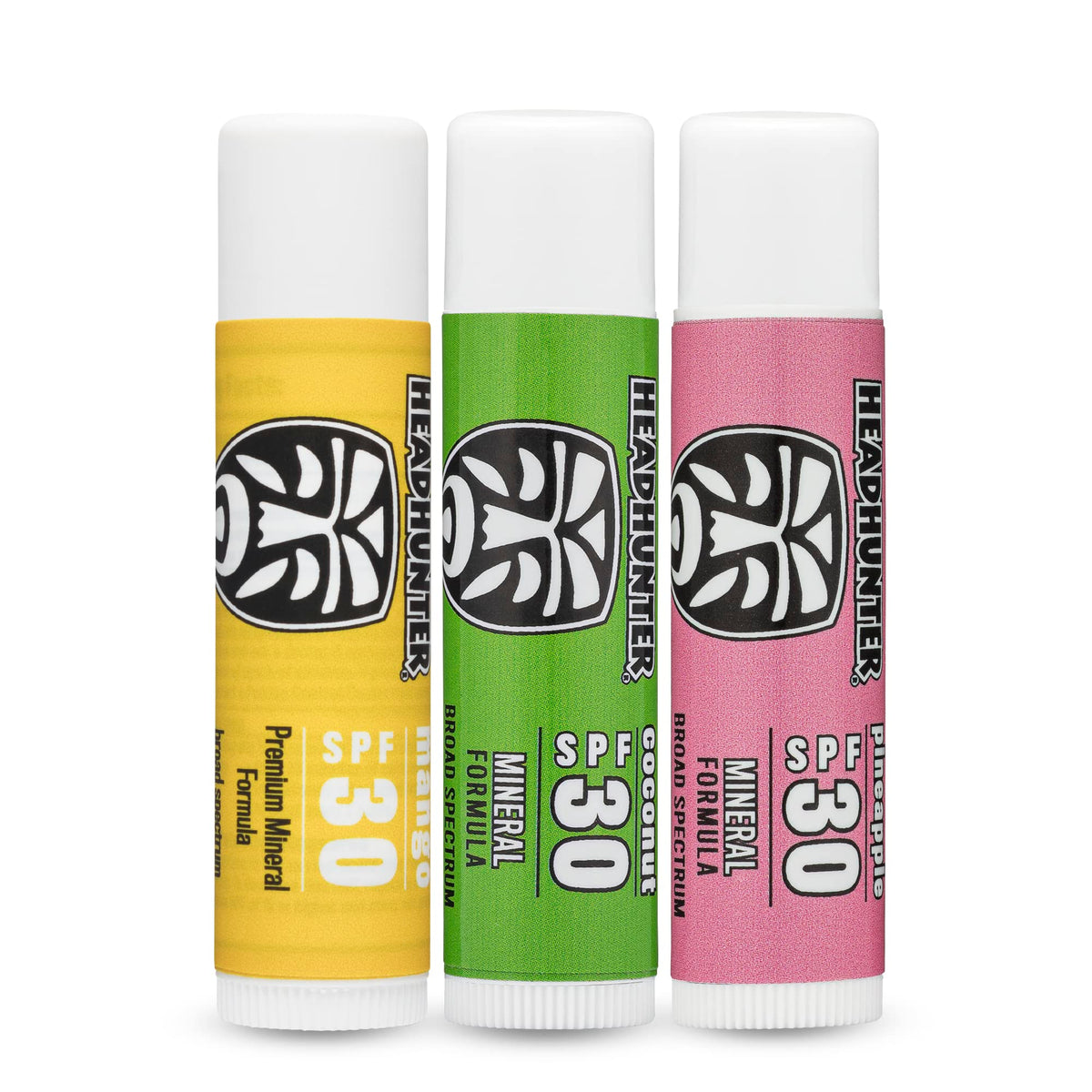 Headhunter Sport Chapstick Sunscreen Spf 30 - Waterproof Lip Balm, 3 Flavors (3 Pack)