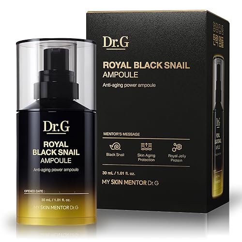 Dr.G Royal Black Snail Ampoule 30Ml - Korean Serum For Radiant Skin, Kbeauty Skincare