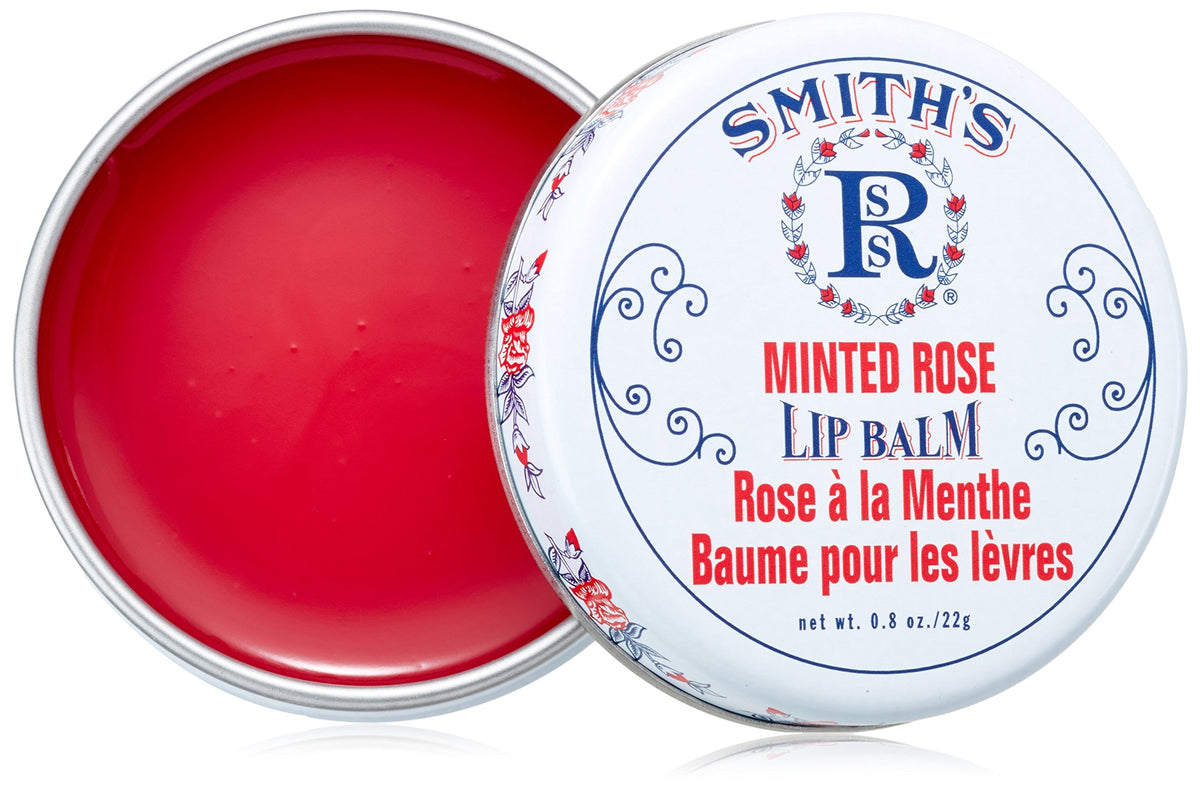 Rosebud Perfume Minted Rose Lip Balm Tin - 0.8Oz Hydrating Lip Care