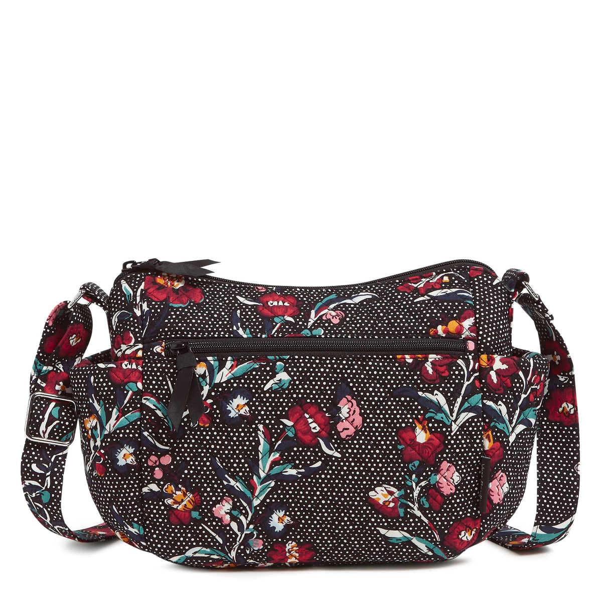 Vera Bradley Crossbody Purse - Cotton On The Go, Perennials Noir Dot, One Size