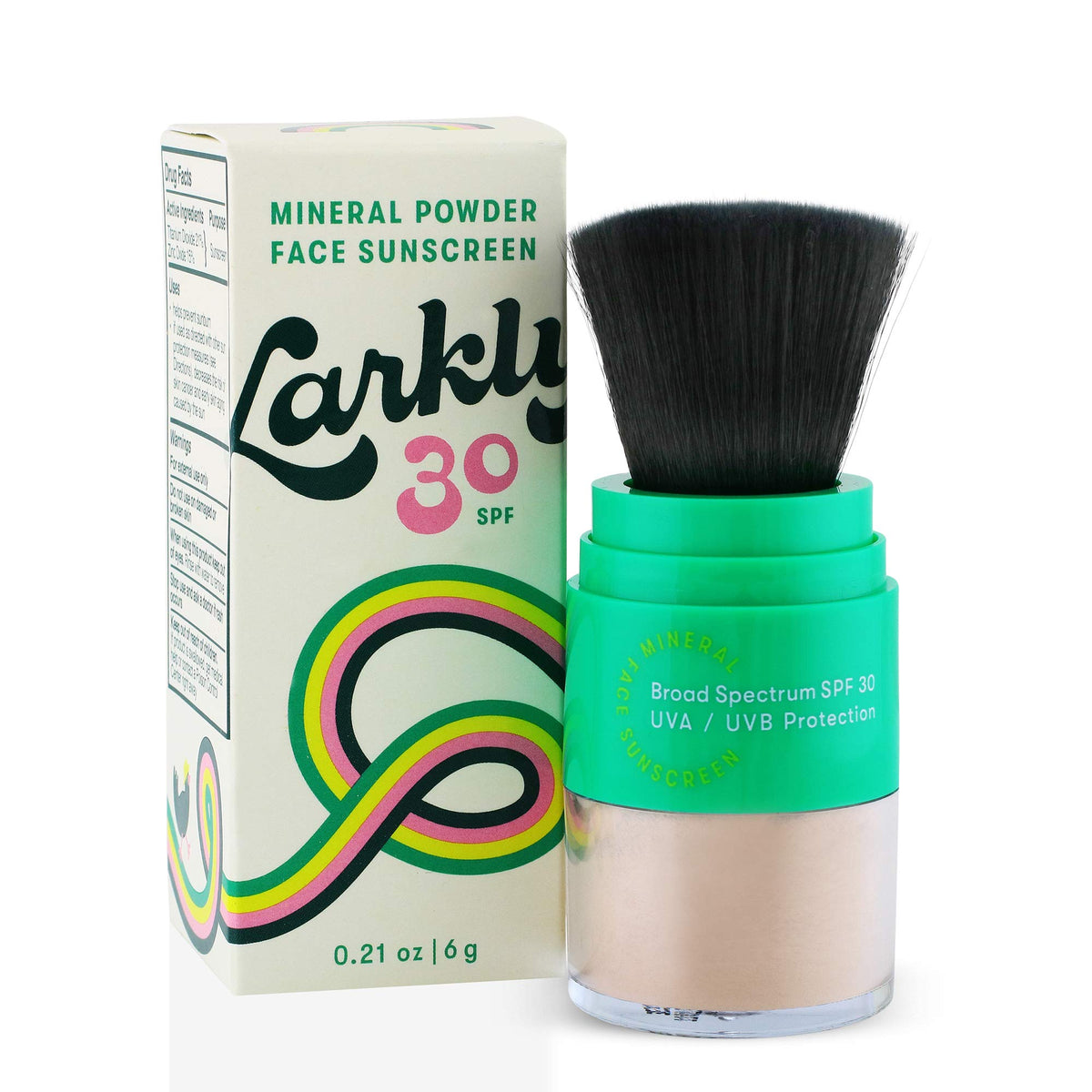 Larkly Spf 30 Mineral Powder Sunscreen - Vegan, Reef Friendly, Zinc Oxide, 1 Oz