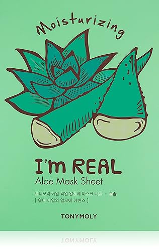 Tonymoly Aloe Mask - 10 Count Hydrating Sheet Masks For Dry Skin Care