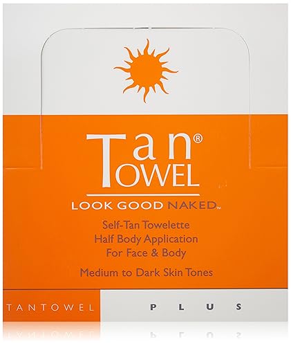 Tan Towel Half Body Plus Self-Tan Towelettes - 50 Pack For Easy, Even Tanning