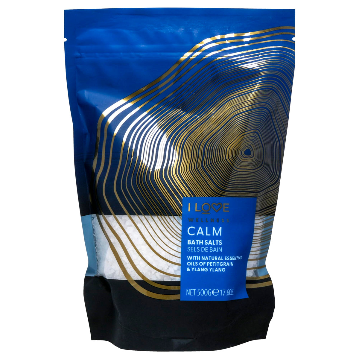 I Love Wellness Calm Bath Salts - Moisturizing Sea Salt & Chamomile Soak For Dry Skin, 17.6 Oz