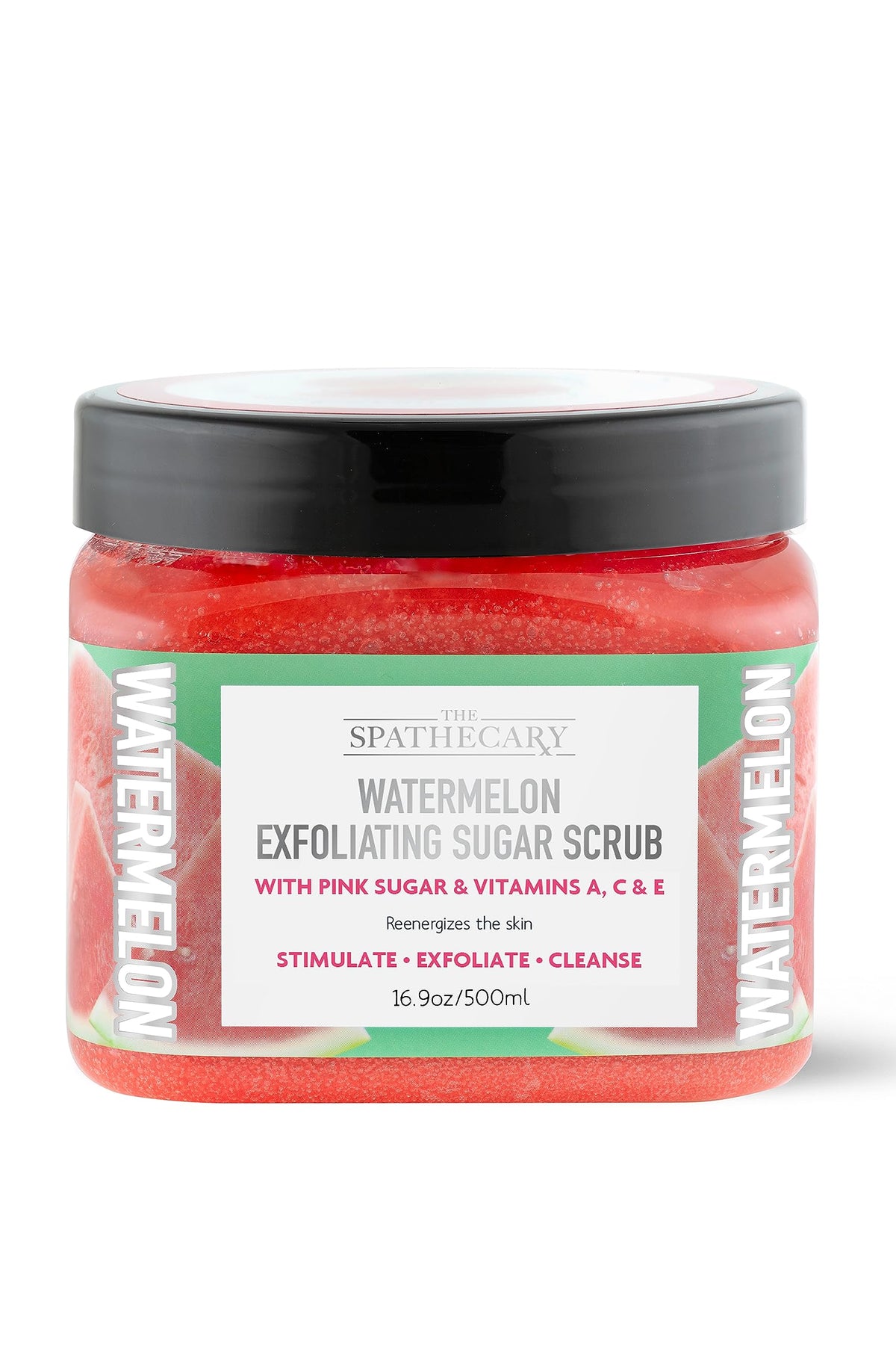 The Spathecary Watermelon Body Scrub - Exfoliating, Nourishing, Refreshing, 21 Oz