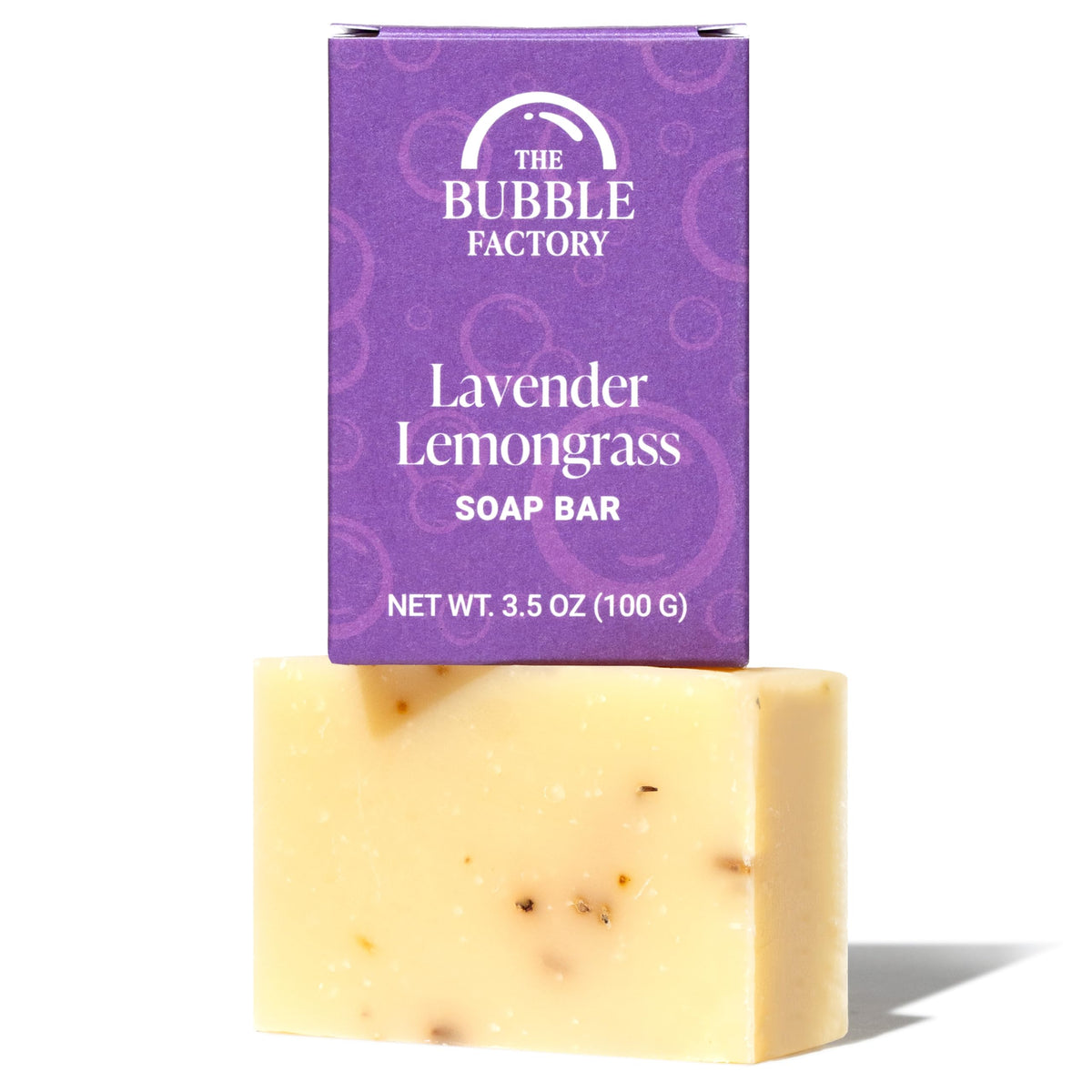 The Bubble Factory Handmade Vegan Soap With Shea Butter, Lavender Lemongrass, 3.5 Oz