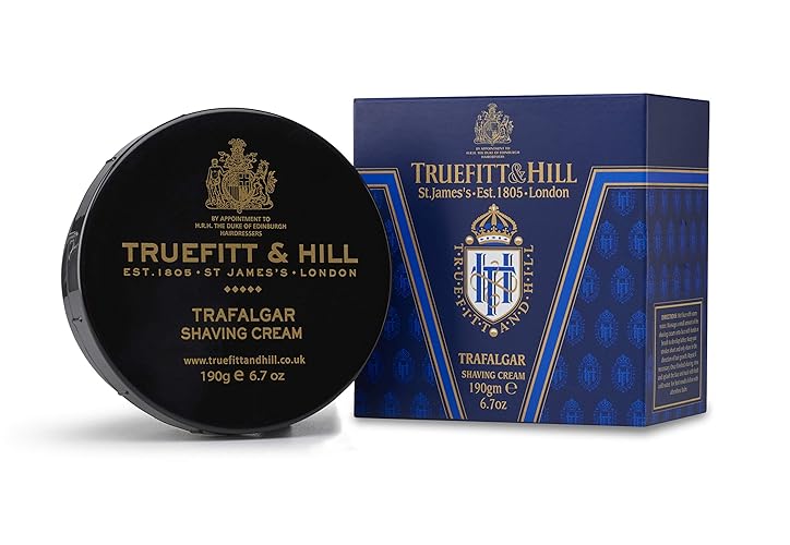 Truefitt & Hill Trafalgar Shaving Cream Bowl - Glycerin-Based, Smooth Glide, 6.7 Oz