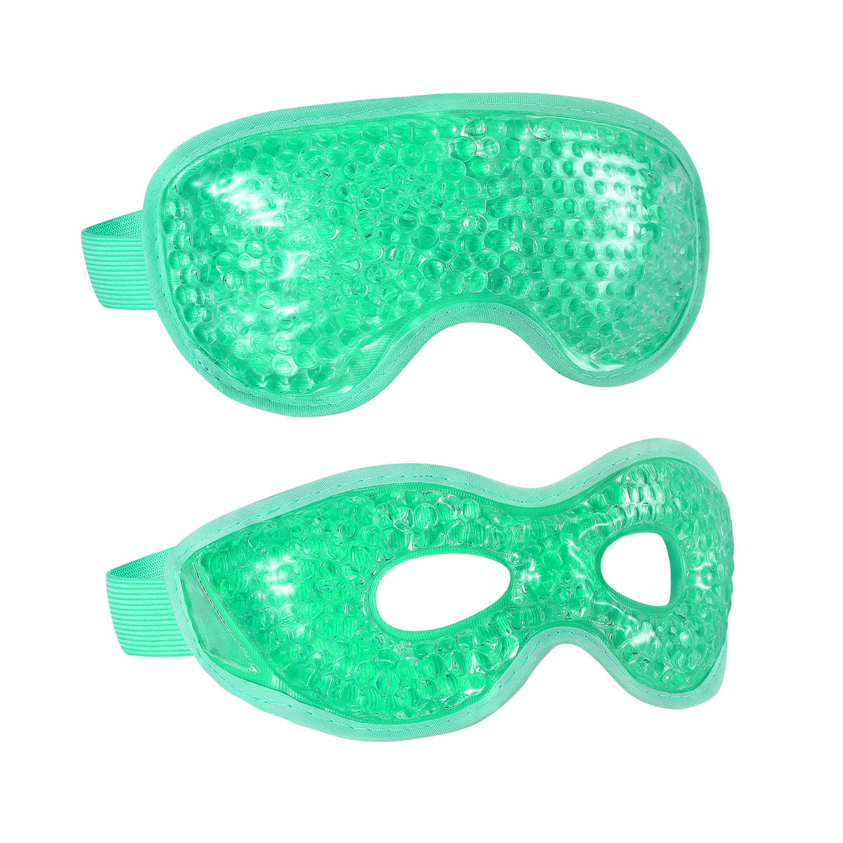 CONSGIJI 2PCS Gel Eye Mask - Reusable Hot/Cold Therapy for Puffiness, Dark Circles, Stress Relief,