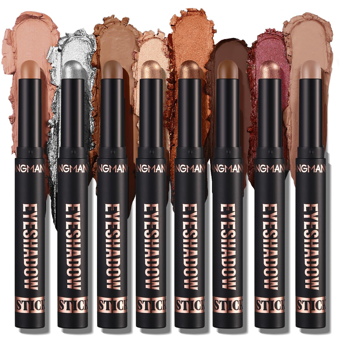 Bestland 8 Pcs Cream Eyeshadow Stick Set, Long-Lasting Waterproof & Blendable Makeup (Color Set A)