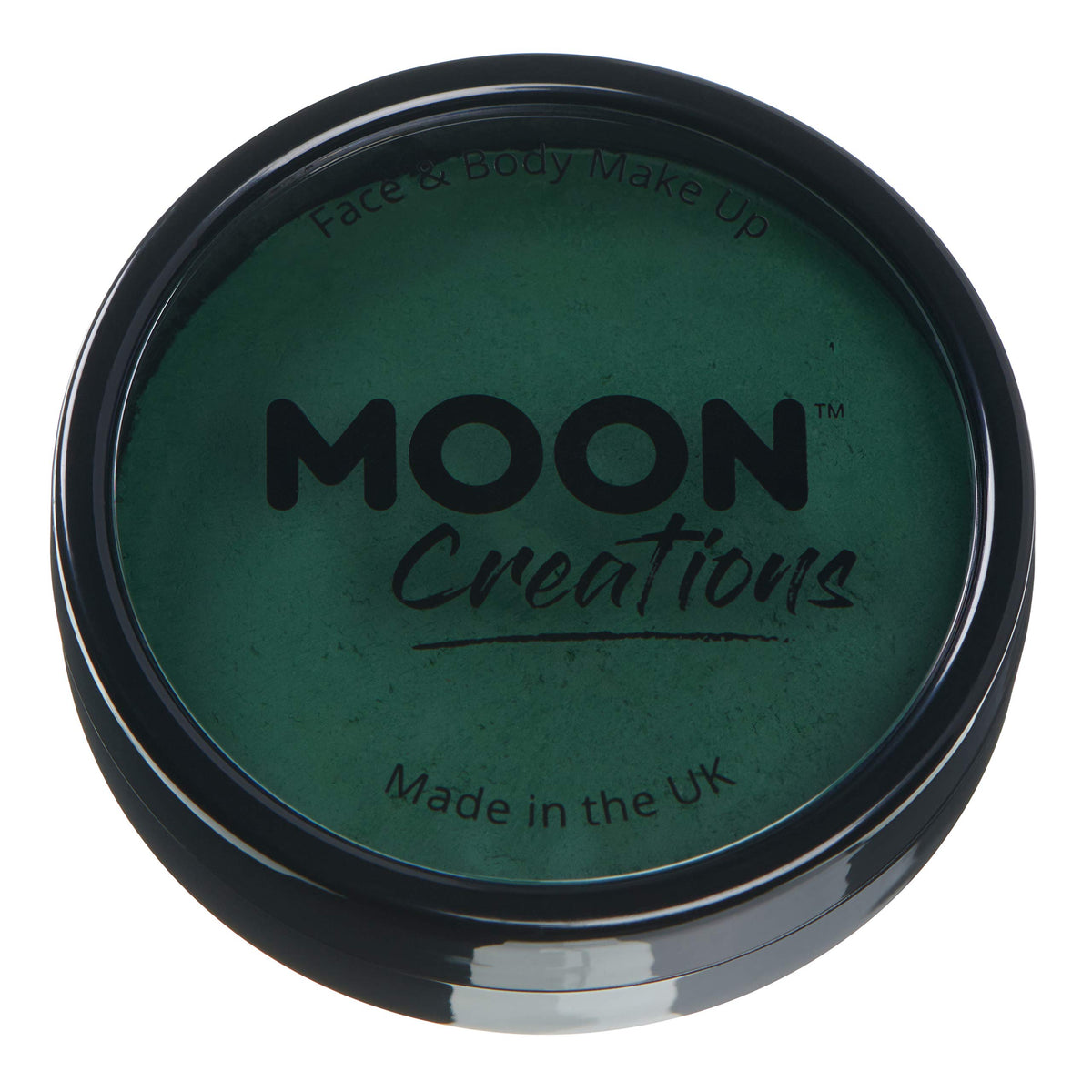 Moon Creations Dark Green Face & Body Paint Cake Pot - 36G Professional Water Based Makeup