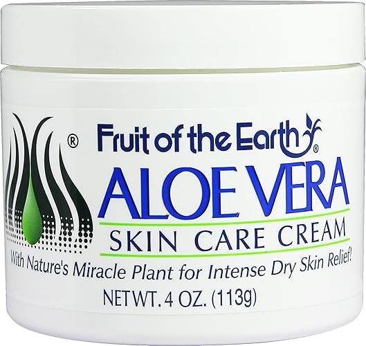 Fruit Of The Earth Aloe Vera Skin Care Cream, 4 Ounce - Hydrating & Soothing Moisturizer