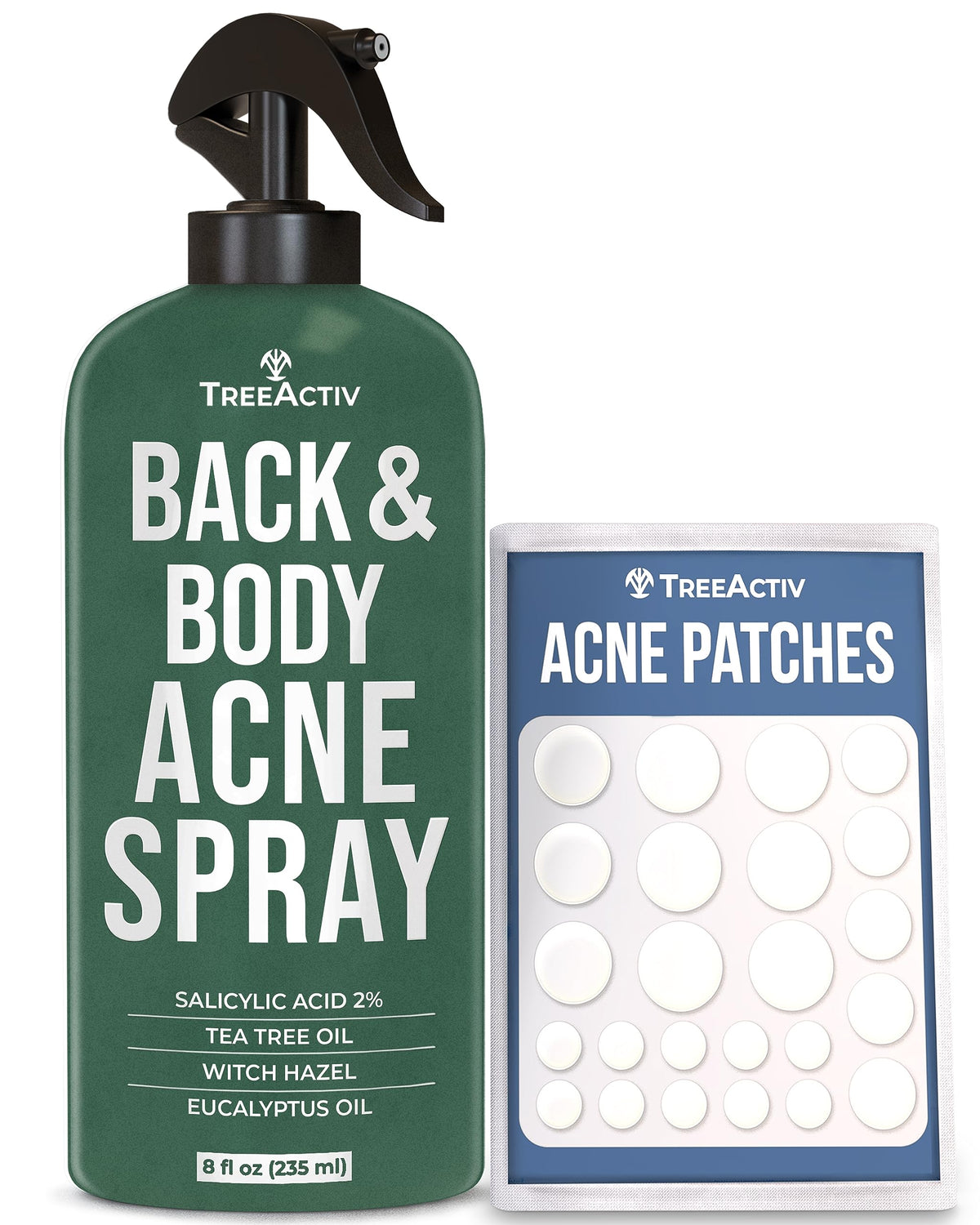 Treeactiv Body Acne Treatment Spray, 8 Fl Oz - 2% Salicylic Acid & Tea Tree Oil For Clear Skin