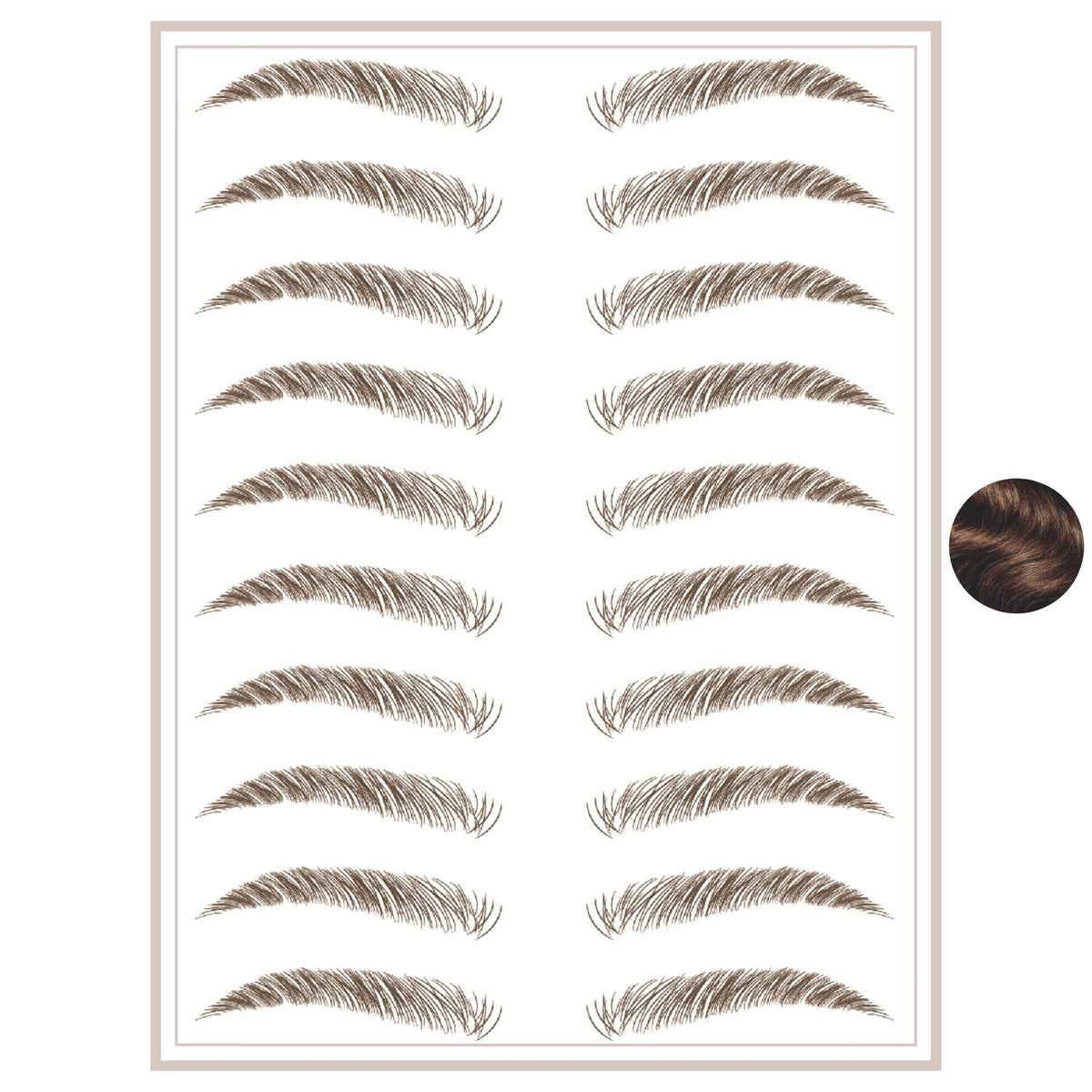 Brows By Bossy Waterproof Eyebrow Tattoos - Brown Peel Off Stickers For Instant Hair-Like Brows