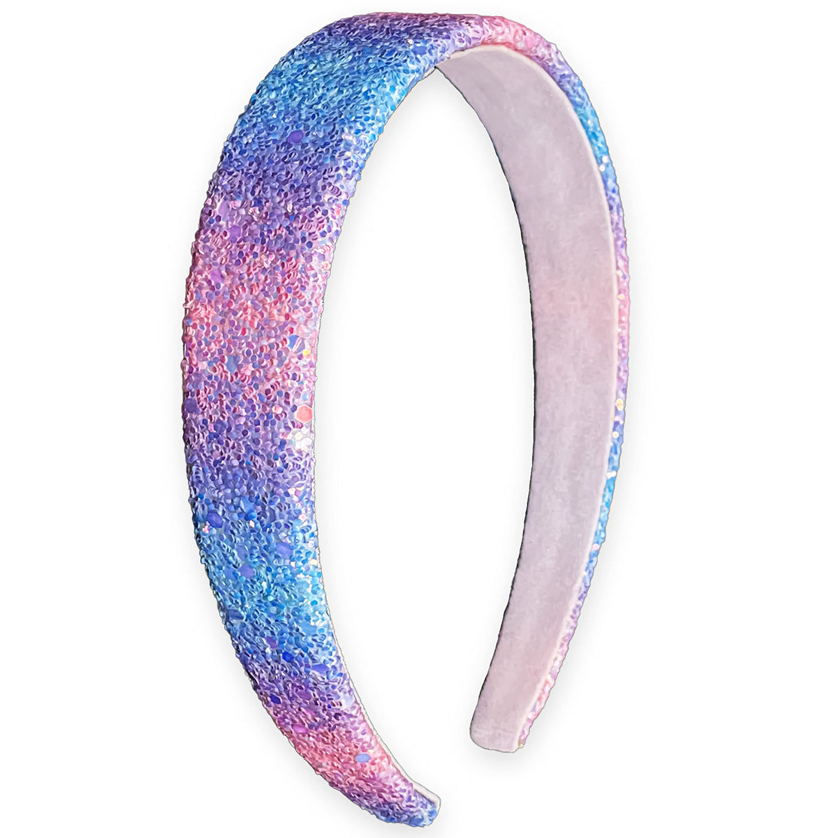 FROG SAC Rainbow Tie Dye Glitter Headband for Girls - Sparkly Hair Accessories for Kids