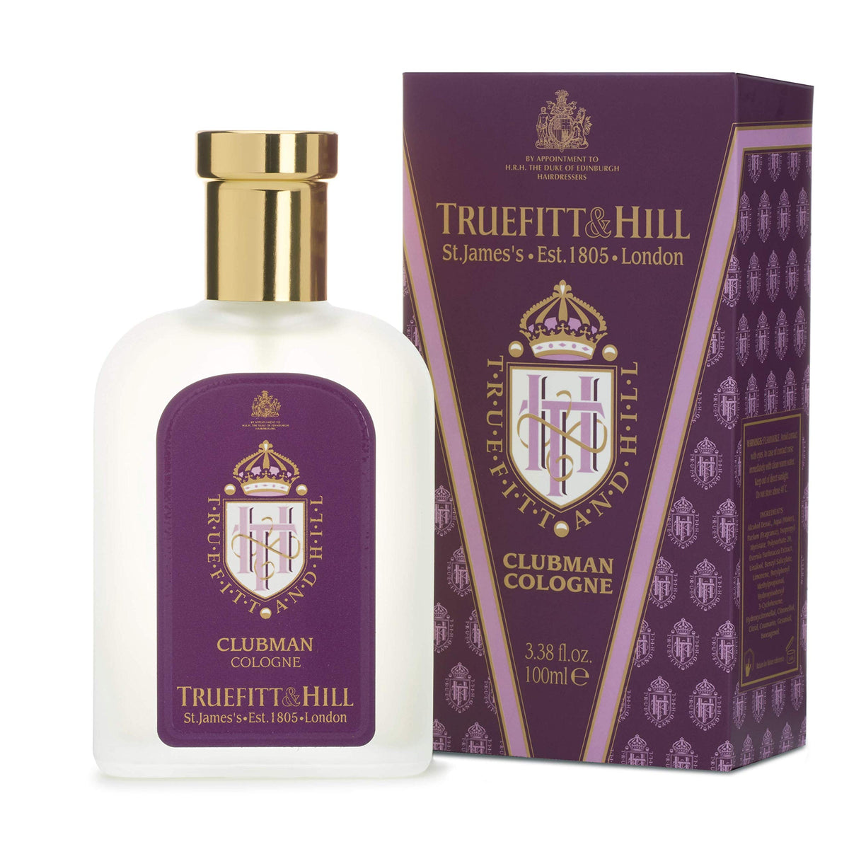 Truefitt & Hill Clubman Cologne Spray - 3.38 Oz, Classic Fragrance For Men