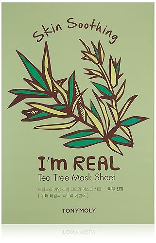 Tonymoly I'M Real Tea Tree Sheet Mask - 10 Count Hydrating & Soothing Facial Masks