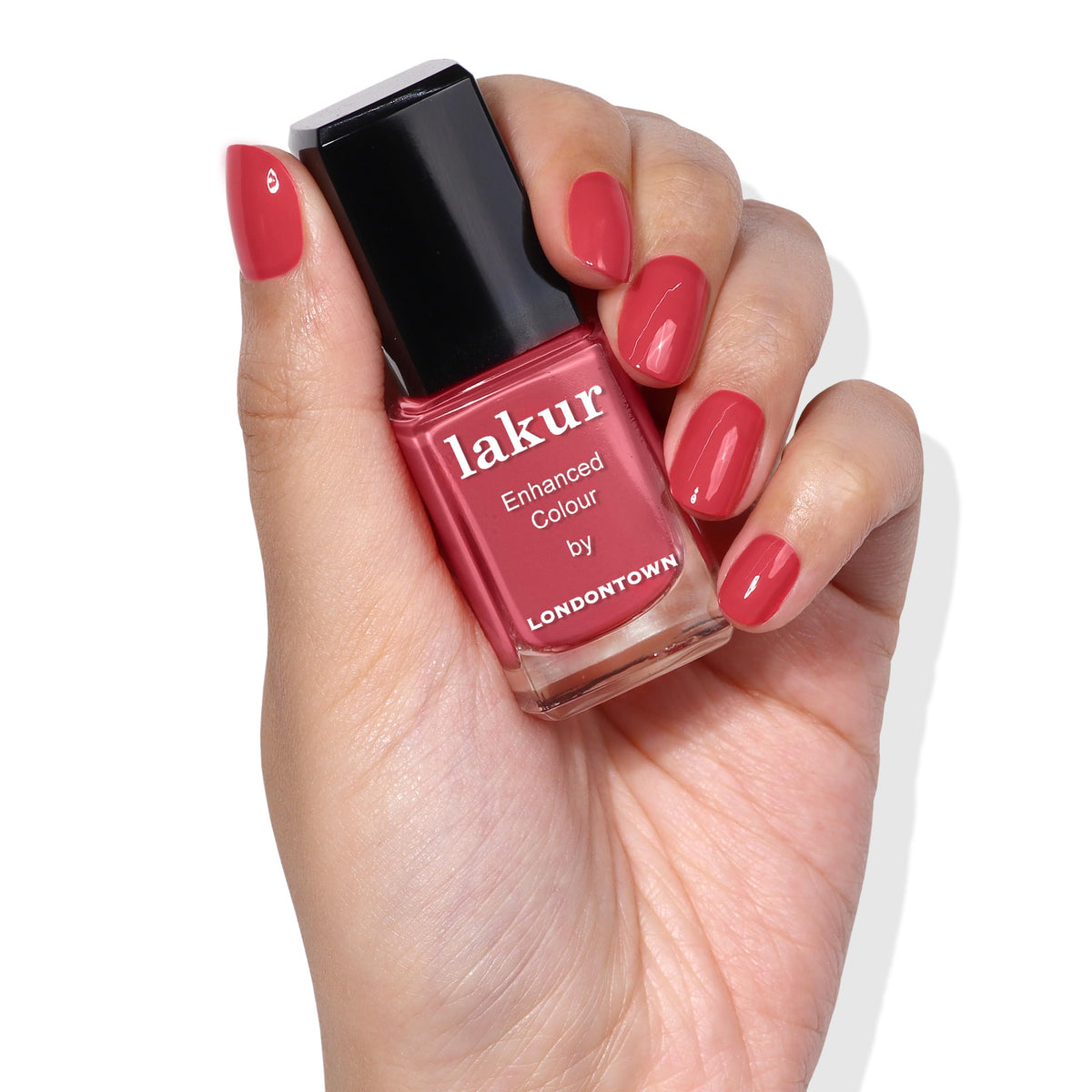 Londontown Vegan Blush Red Crème Nail Polish - Chip-Resistant Long-Lasting Lacquer, 0.4