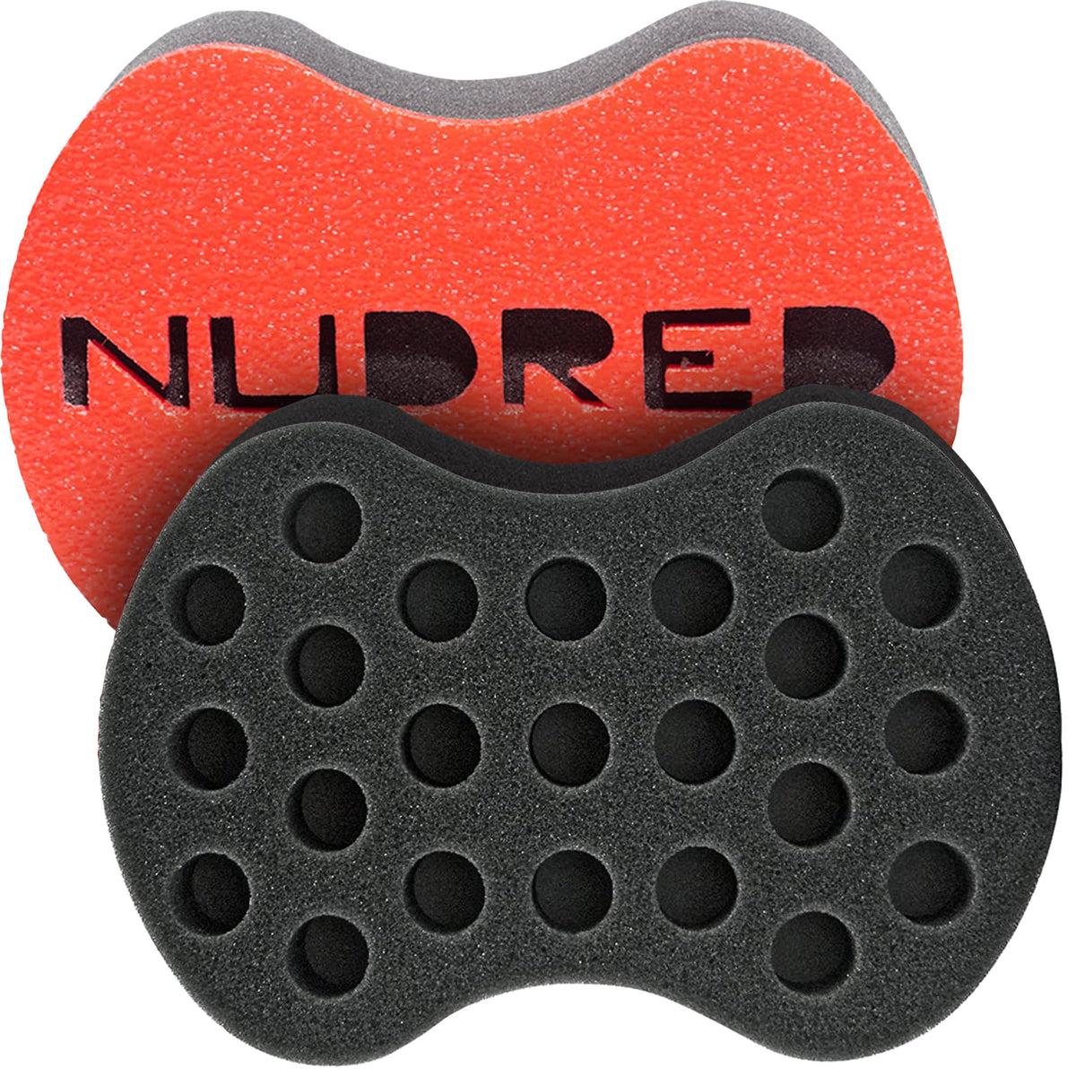 Nudred Large Hole Curl Sponge Brush For Afro Style Dreads, Twists & Coils - Red