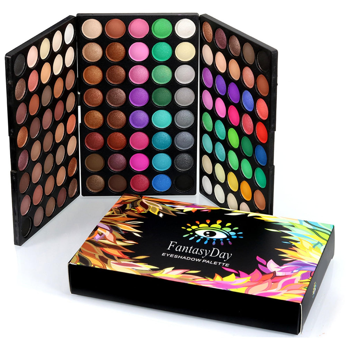 Fantasyday 120 Colors Waterproof Glitter Eyeshadow Palette - Long Lasting Makeup Kit For Women