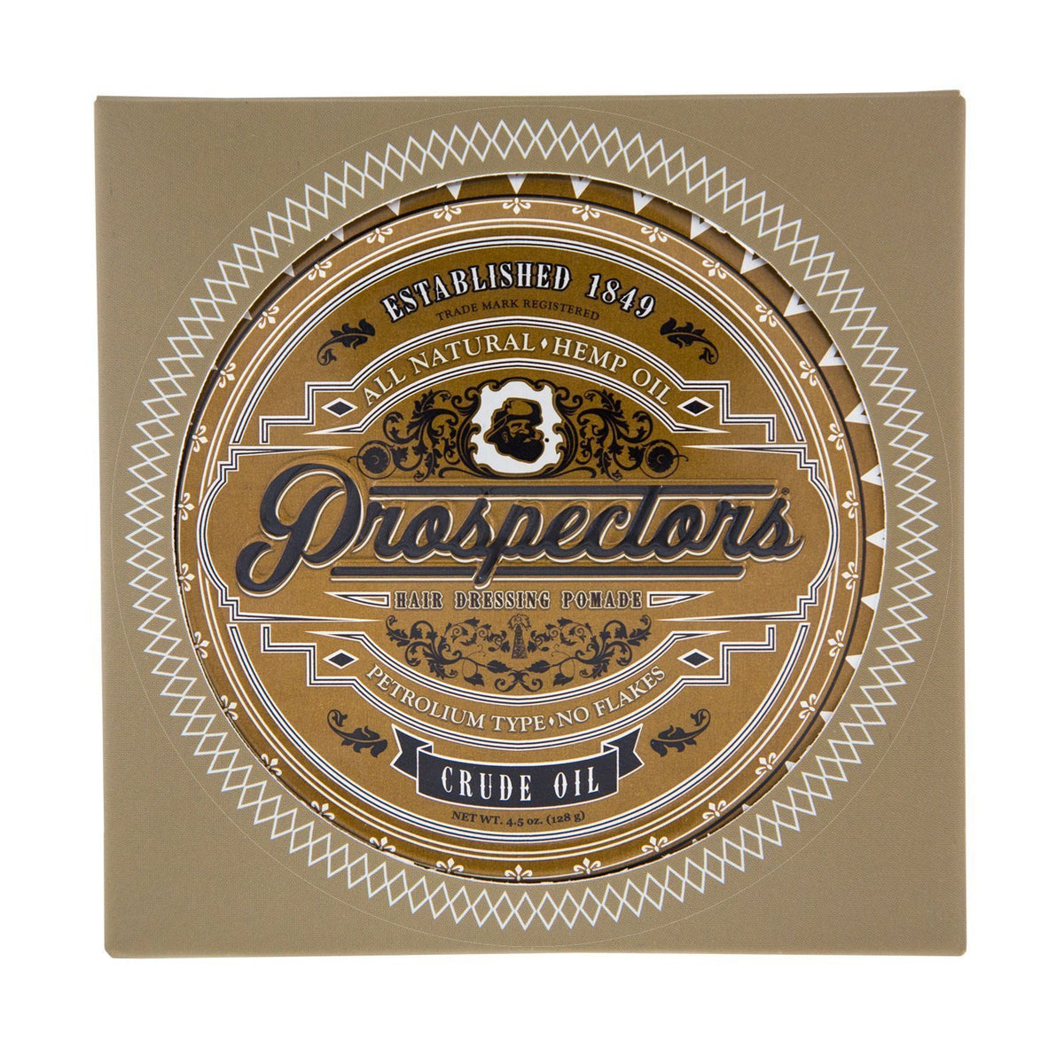 PROSPECTORS Crude Oil Hair Pomade, 4.5 oz Tin - Strong Hold, Matte Finish, Perfect for Styling