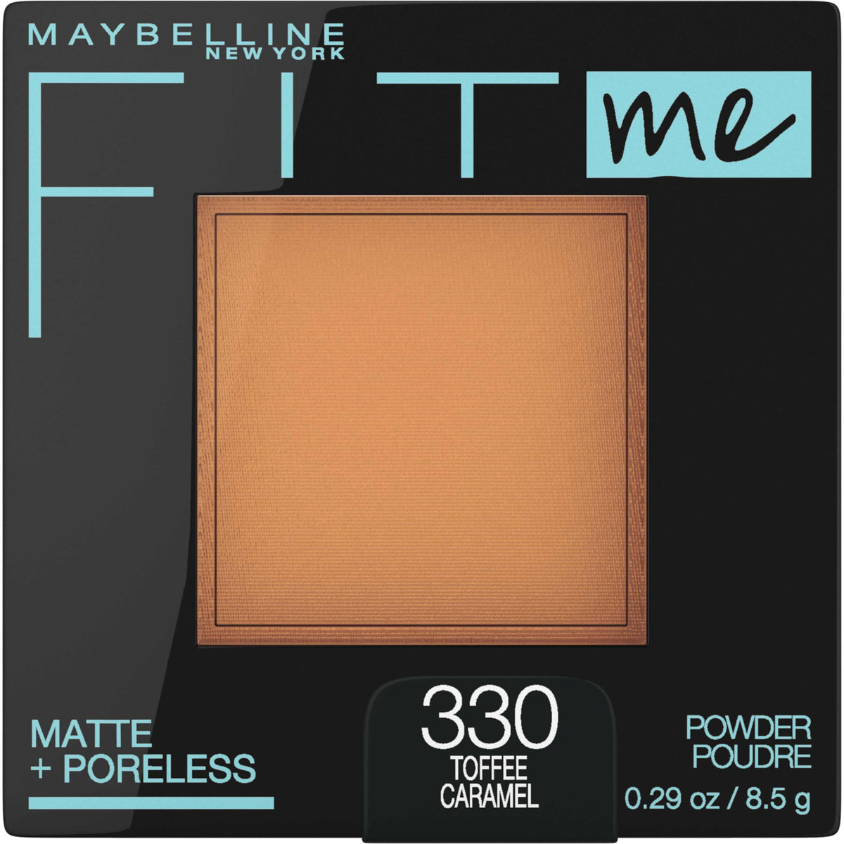 Maybelline Fit Me Matte + Poreless Pressed Powder, Toffee, 0.29 Oz - Flawless Finish Makeup