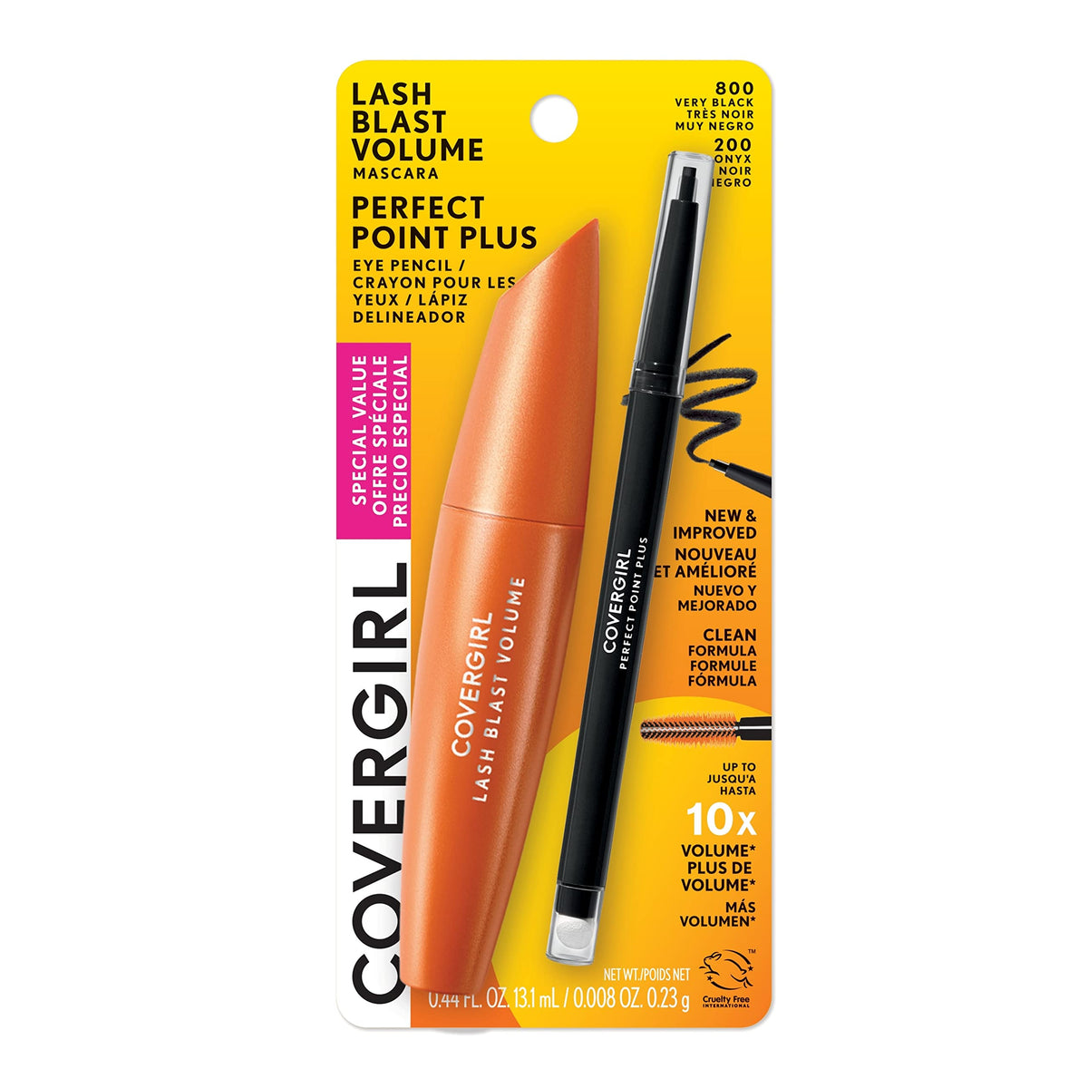 Covergirl Lash Blast Volume Mascara & Perfect Point Plus Eyeliner - Very Black, Black Onyx