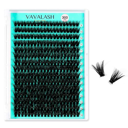 VAVALASH 50D Faux Mink Lash Clusters 300 Pcs DIY Eyelash Extensions 9-16mm Individual L