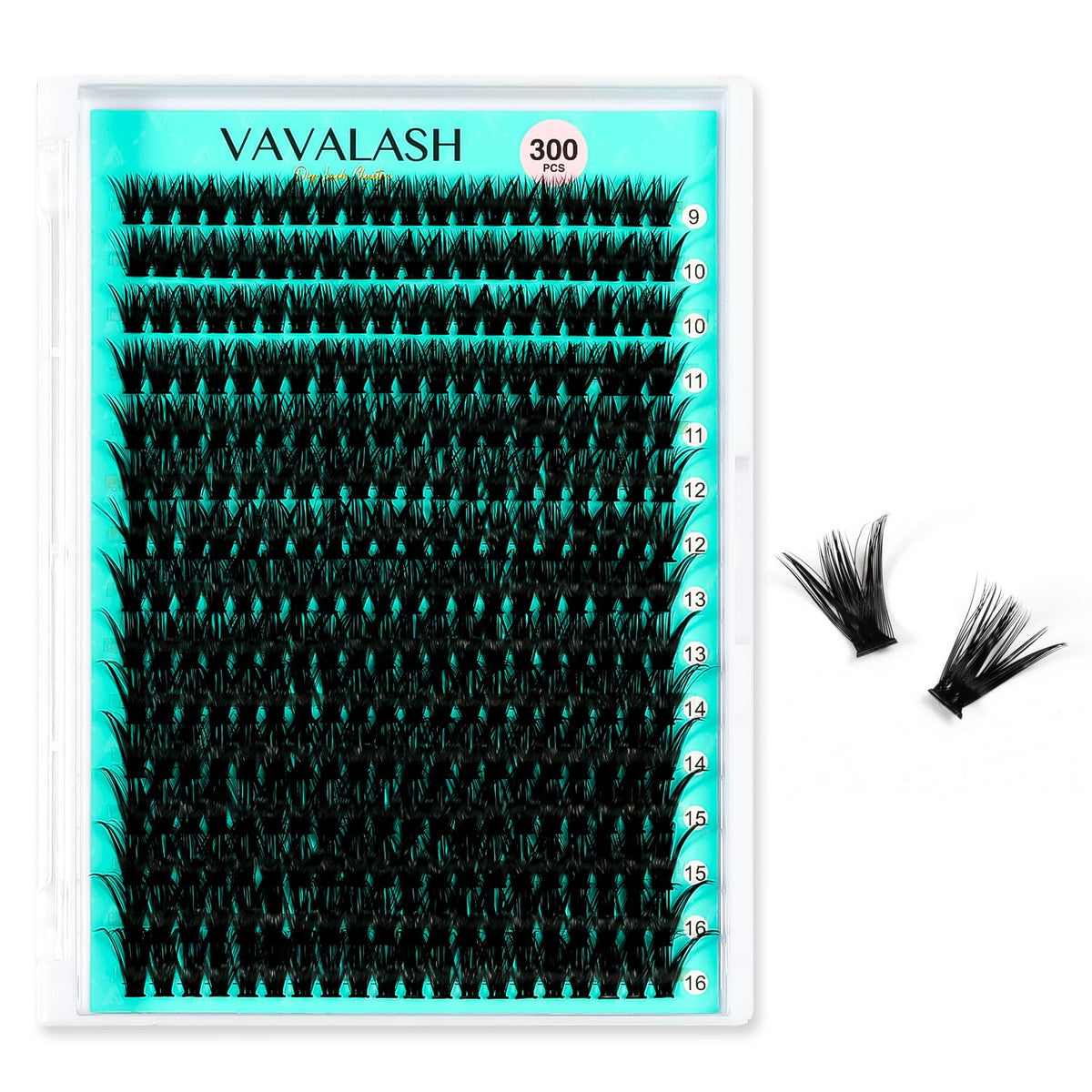 VAVALASH 50D Faux Mink Lash Clusters 9-16MM 300Pcs DIY Eyelash Extensions at Home