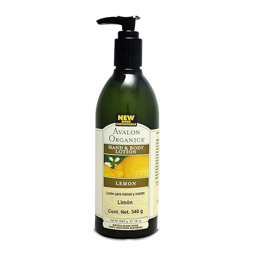 Avalon Organics Lemon Hand & Body Lotion, 12 Ounce - Nourishing Moisturizer