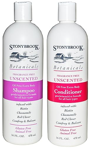 Stonybrook Botanicals Fragrance Free Shampoo & Conditioner Set, 16 Fl Oz, Pack Of 2