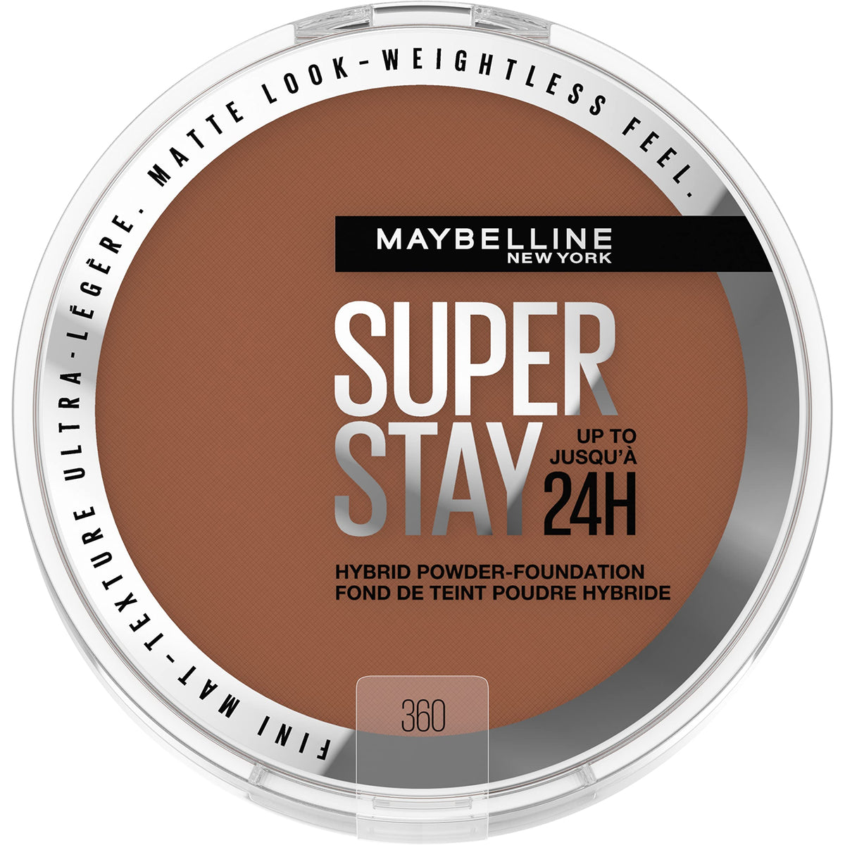 Maybelline Super Stay 24Hr Powder Foundation, Medium-To-Full Coverage, Matte Finish, 360, 0.2Oz