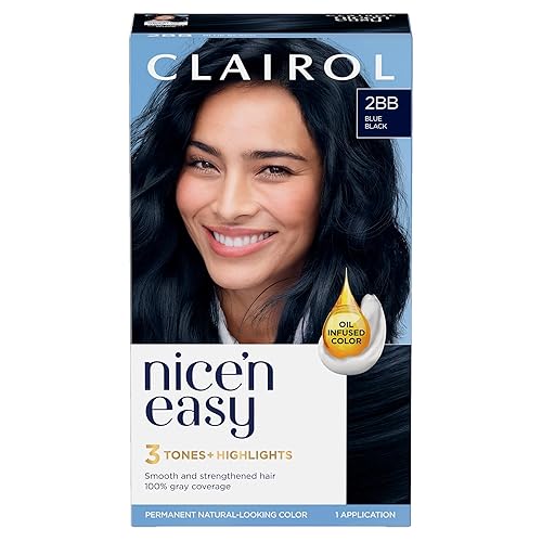 Clairol Nice'N Easy Permanent Hair Color, 2Bb Blue Black, 3.4 Fl Oz - Rich Color & Shine