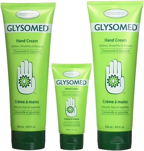 Glysomed Hand Cream Combo 3 Pack - 2 Large Tubes 8.5 Fl Oz & 1 Purse Size 