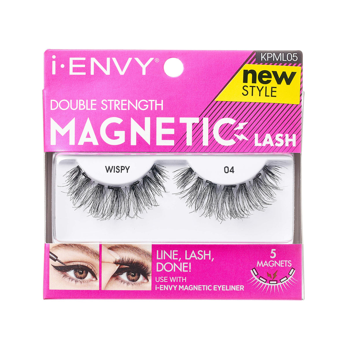 Kiss I Envy Faux Mink Magnetic Lashes - Double Strength, Reusable, Easy Application, Everyday Wear