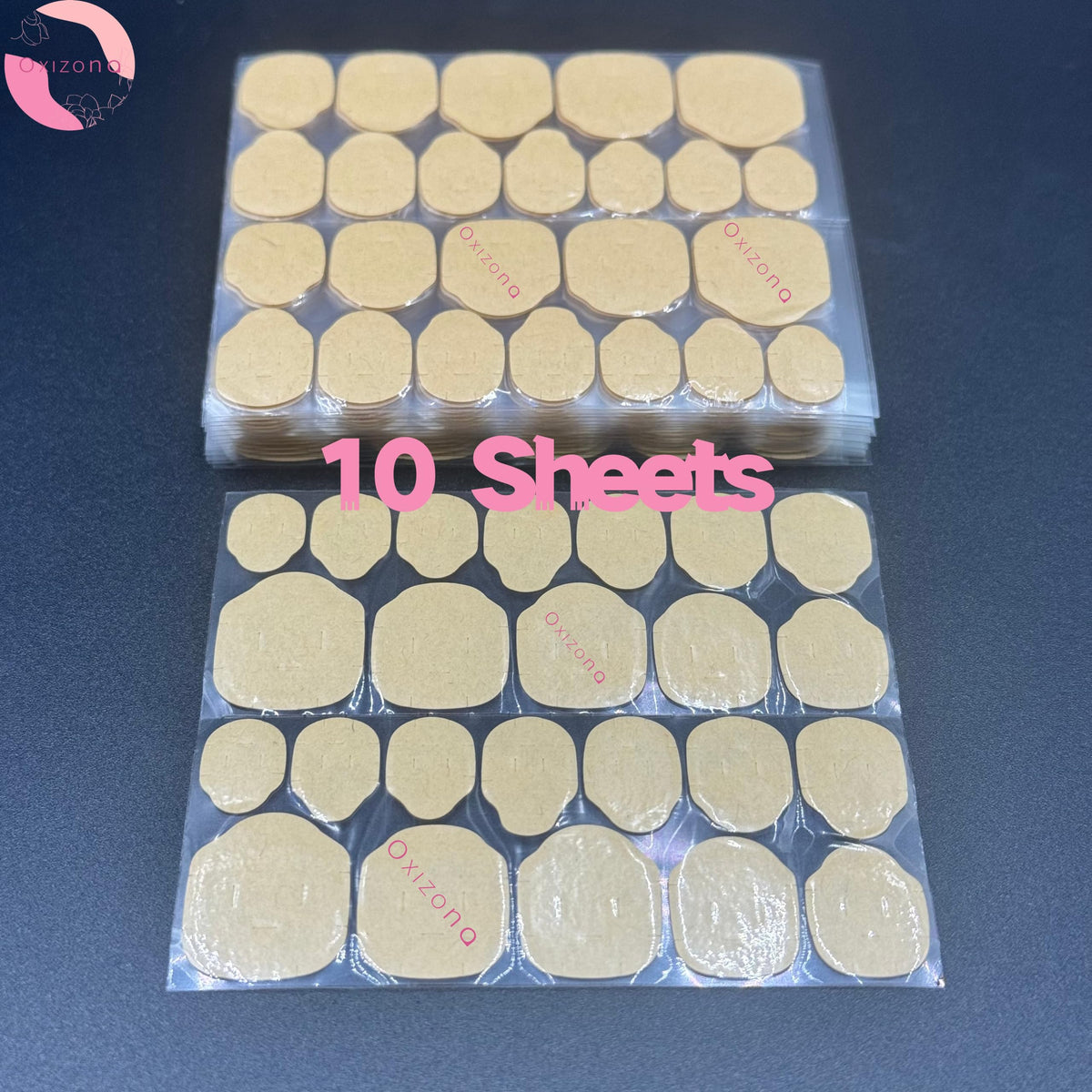 Oxizona Waterproof Nail Adhesive Tabs - Strong Double-Sided Stickers For Press-On Nails (240 Pcs)