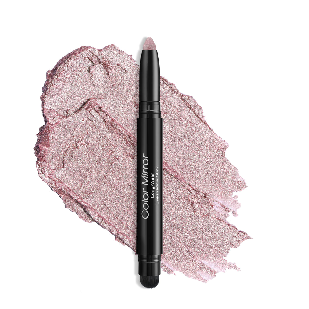 Color Mirror Waterproof Cream Eye Shadow Stick - 12 Pink Diamond Shimmer, Smudge-Proof, 0.47 Oz