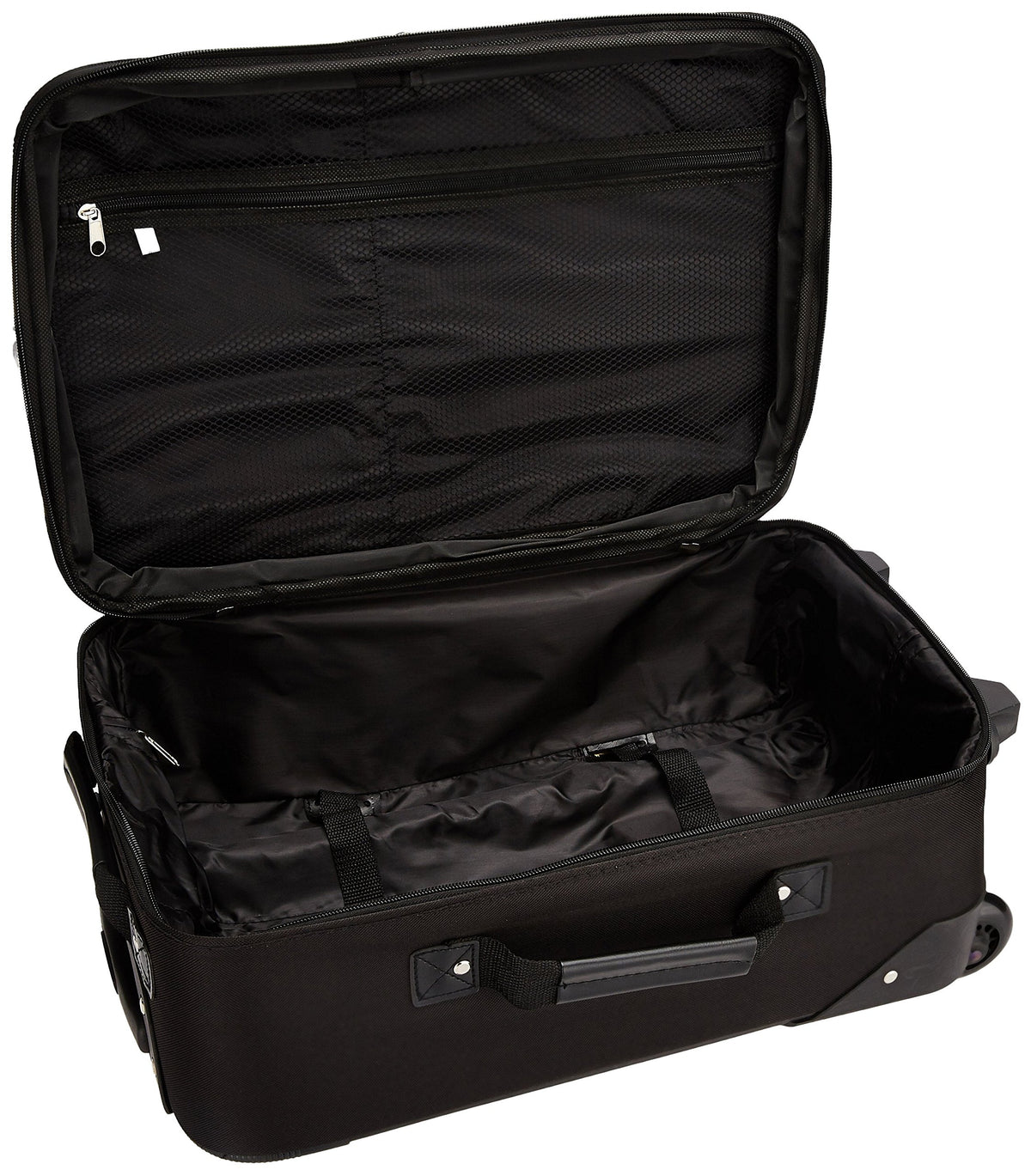 Rockland Fashion Softside 2-Piece Luggage Set, Black/Gray, 14&quot; & 19&quot; Carry-On Bags