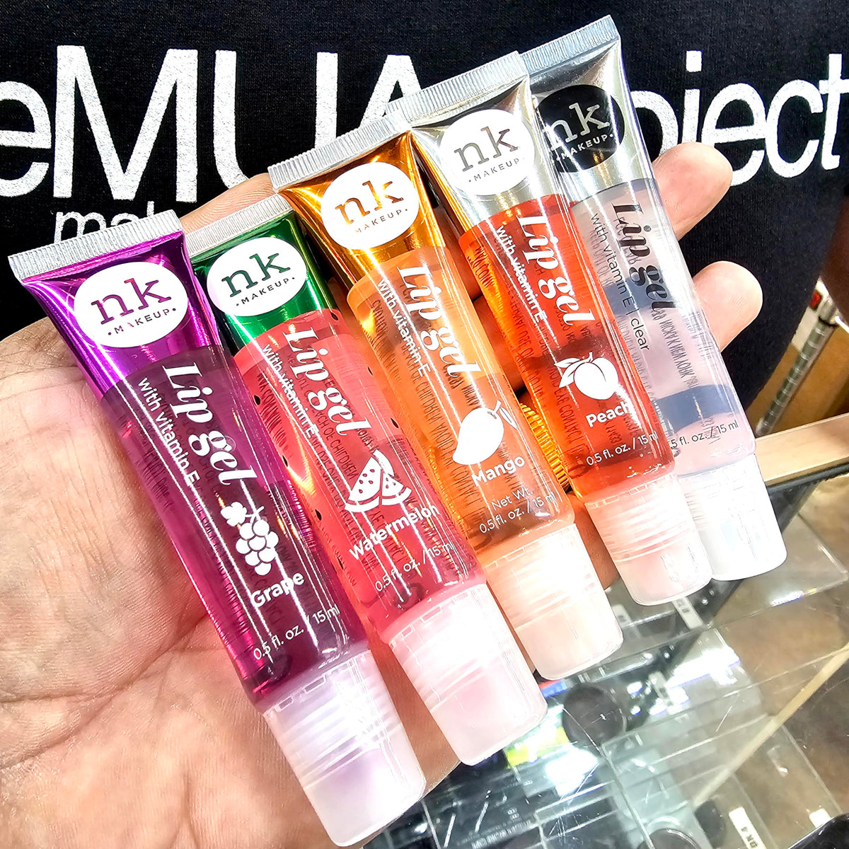 The Make-Up Artist Project Fruity Lip Gels Set - Hydrating Gloss In Clear, Grape, Peach, Watermelon, Mango