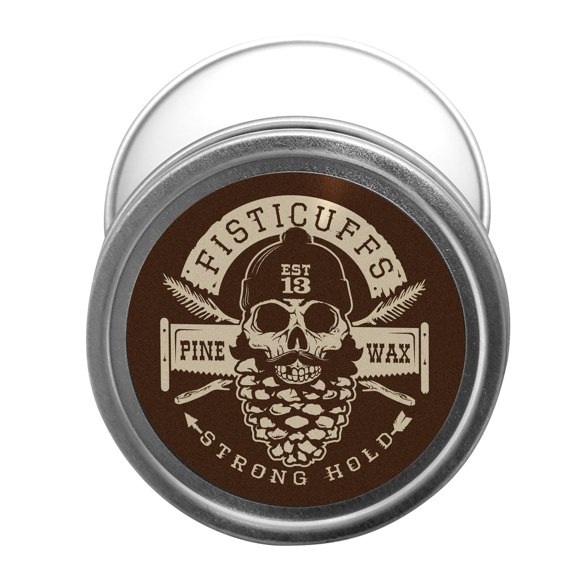 Grave Before Shave Fisticuffs Pine Scent Mustache Wax - Strong Hold 1 Oz Tin