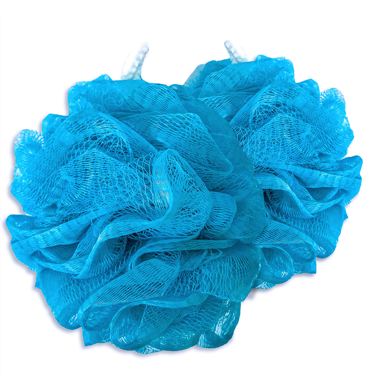 Blue Loofah Sponge Set Of 2 Xl - Rengöra Exfoliating Bath Poufs For Men & Women