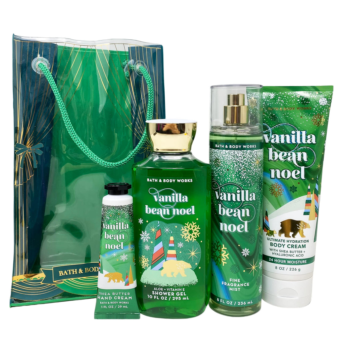 Generic Vanilla Bean Noel Gift Set - Fragrance Mist, Body Cream, Shower Gel & Hand Cream