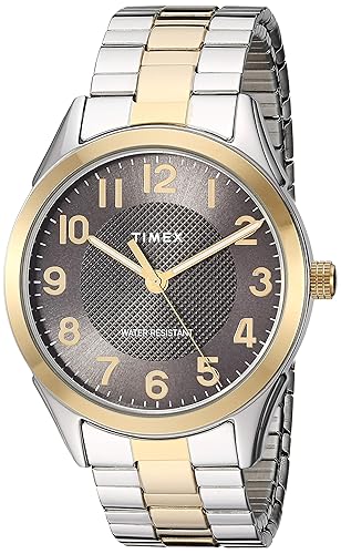 Timex Men'S Briarwood 40Mm Two-Tone/Black Stainless Steel Expansion Band Watch