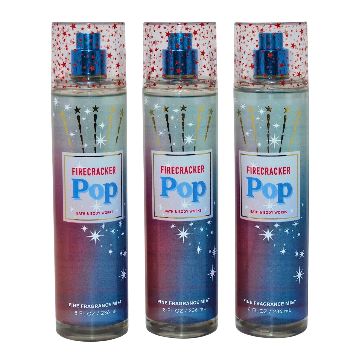 Bath & Body Works Firecracker Pop Fragrance Mist 3-Pack, 8 Fl Oz Each