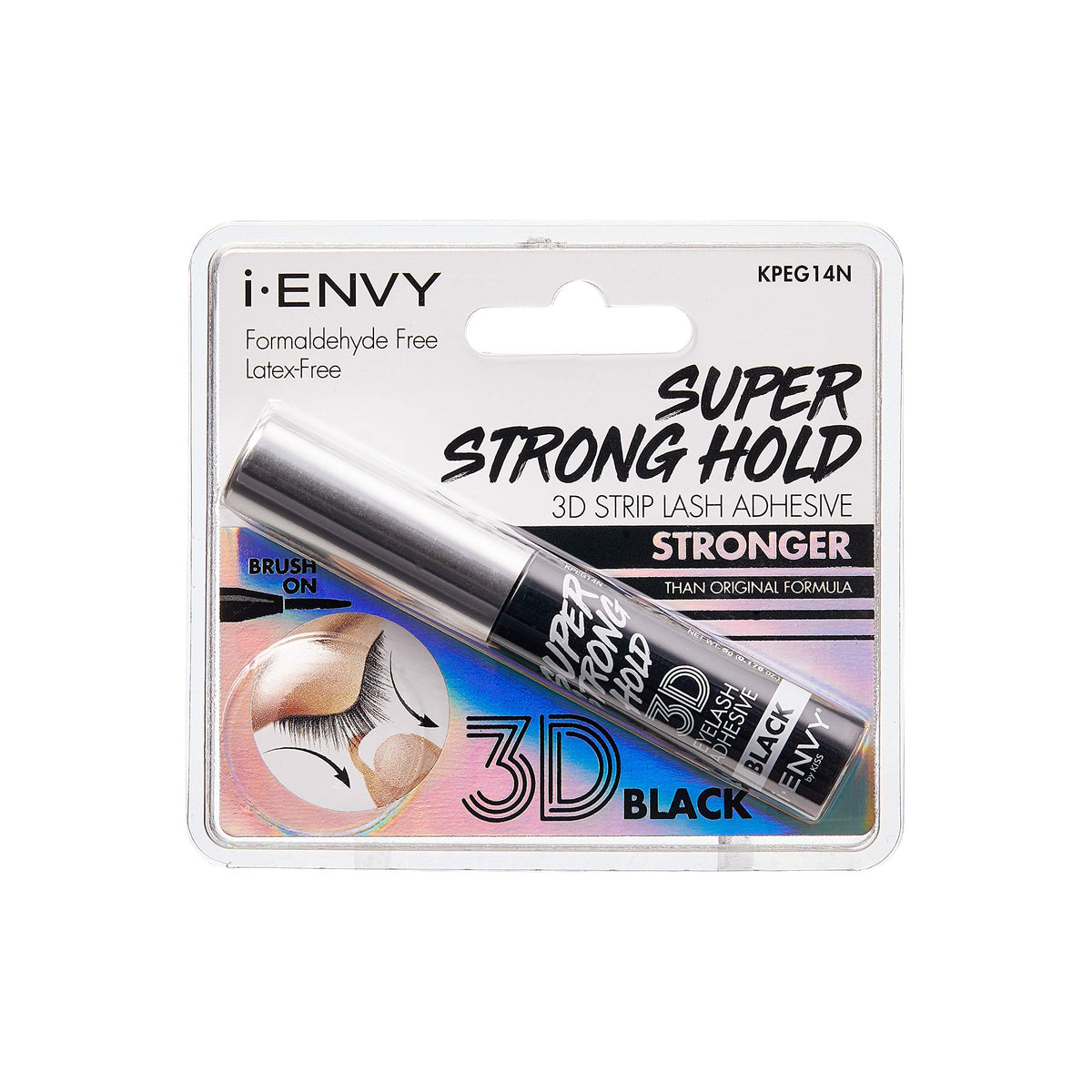 I•Envy Super Strong Hold 3D Lash Glue - Waterproof, Hypoallergenic, Latex-Free, Black