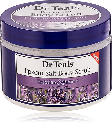 Dr Teal'S Lavender Epsom Salt Body Scrub, 16 Oz - Soothe & Sleep With Essential Oils