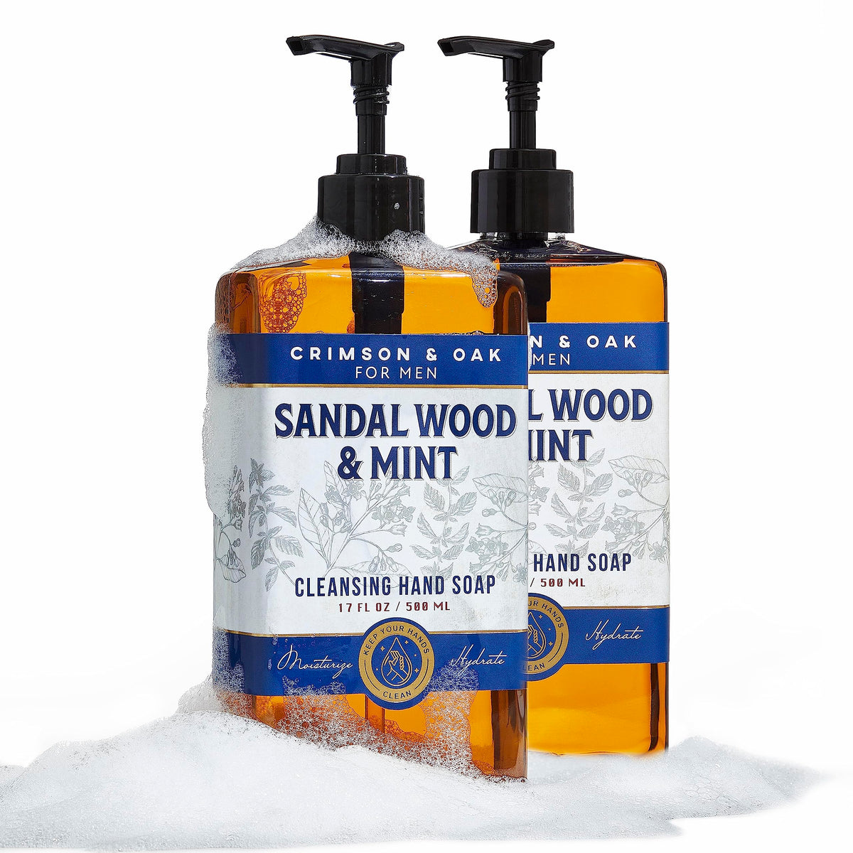 Body Prescriptions Men'S Deep Cleansing Hand Soap, 17 Fl Oz (Pack Of 2), Sandalwood & Mint