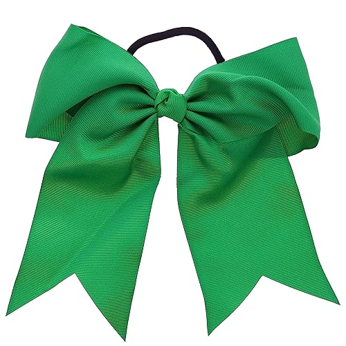 Motique Accessories Kelly Green Jumbo Bow Pony with Tails - Grosgrain, 1 Count