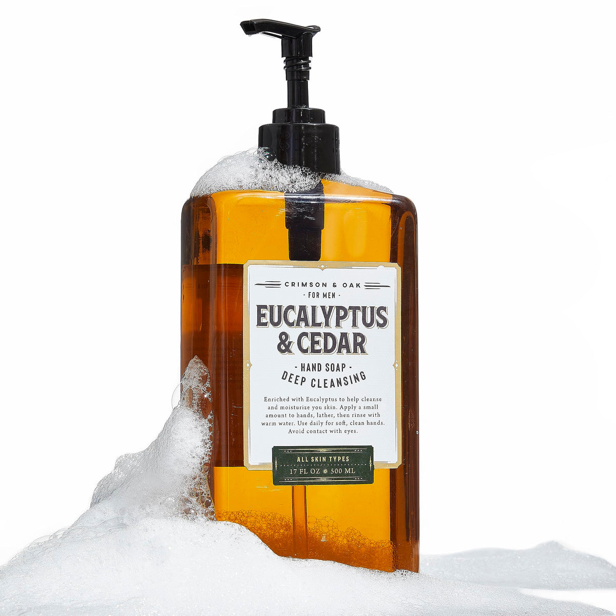 Body Prescriptions Deep Cleansing Hand Soap, Eucalyptus & Cedar, 17 Fl Oz With Pump Dispenser